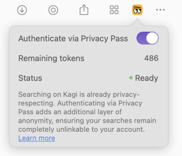 Kagi Privacy Pass Orion