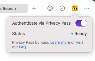 Kagi Privacy Pass Orion