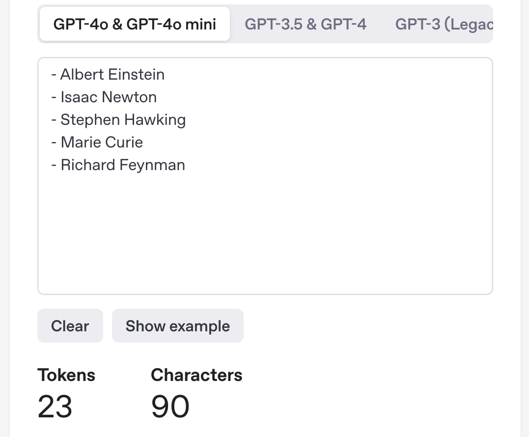 Kagi Assistant tokenization