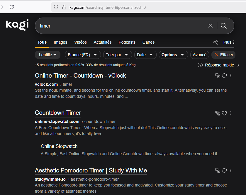 {Capture of not working widget for "timer" on Firefox}
