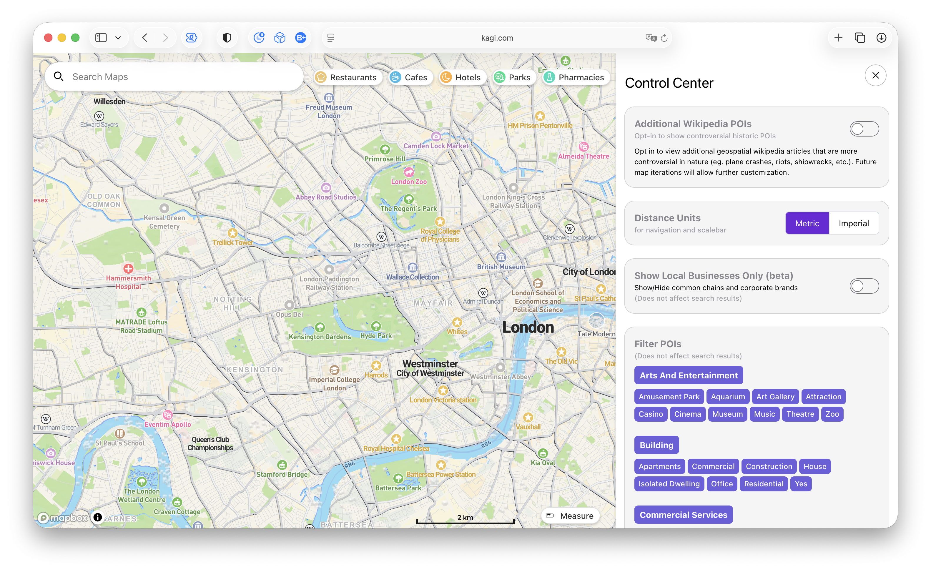 Improve layout/UI of Kagi Maps layers - Kagi Feedback